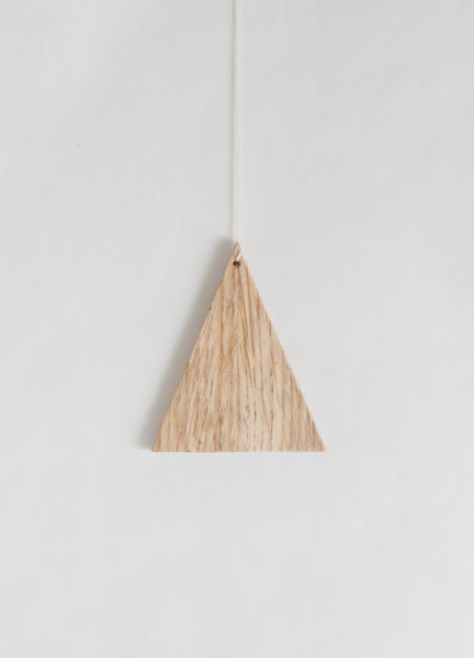Wood Tree Ornament - Triangle