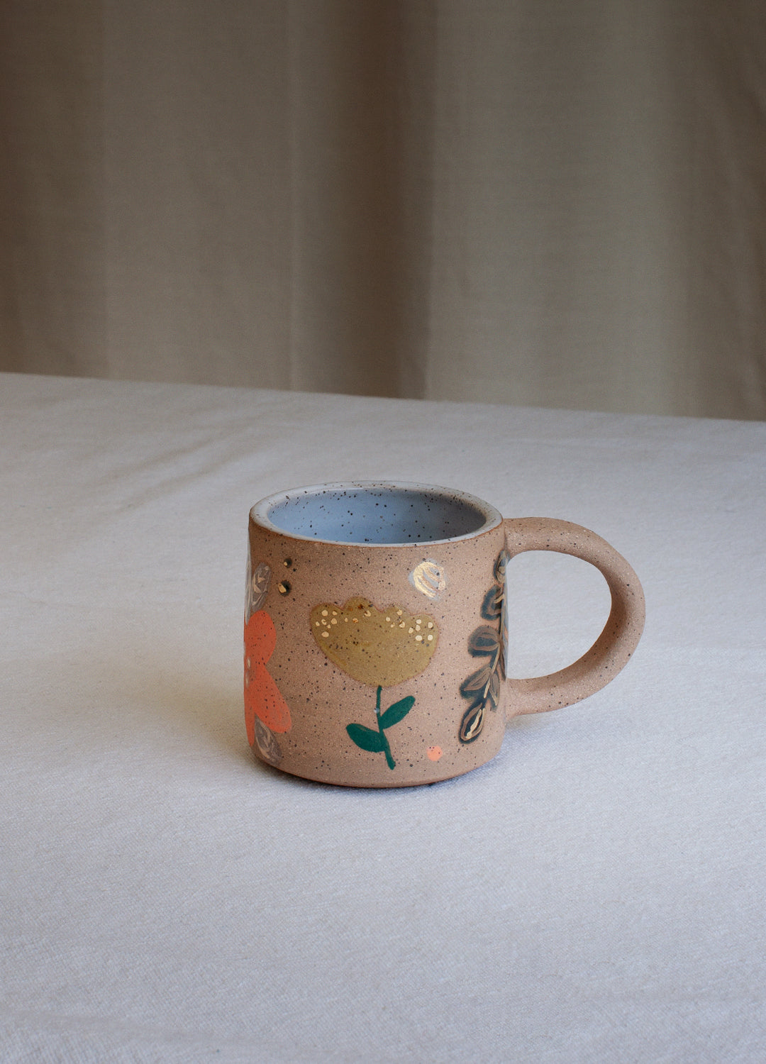 Floral Gold Small Mug - Speckled