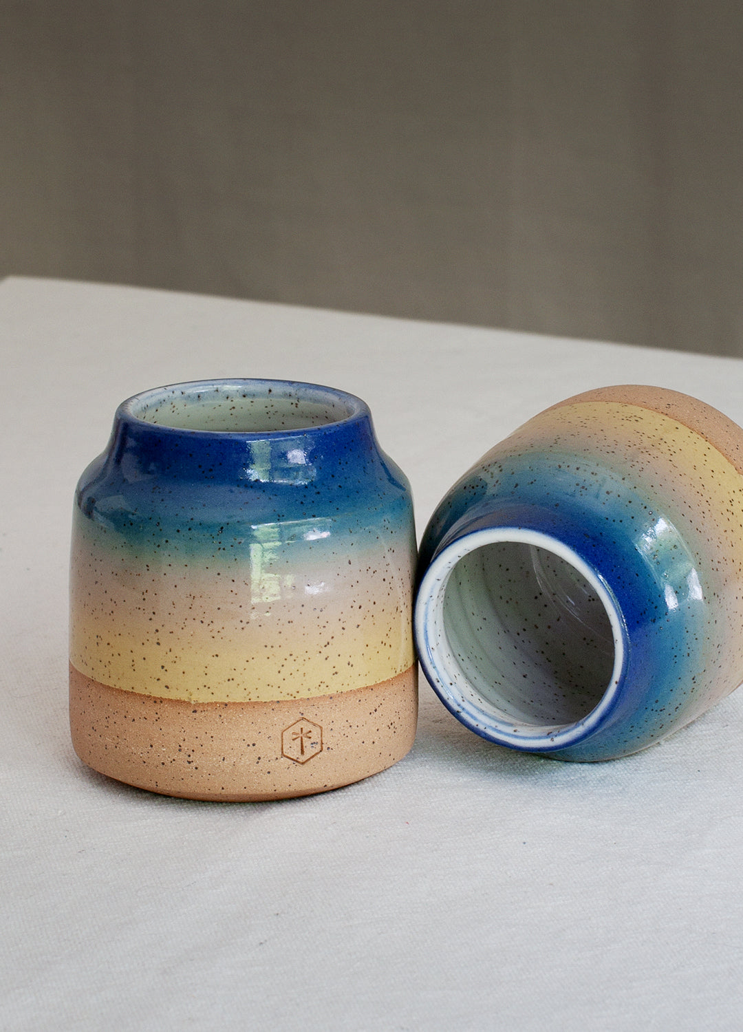 Rainbow Small Vase (Speckled) - Ocean