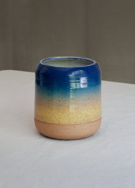 Rainbow Large Planter/Vase (Speckled) - Ocean